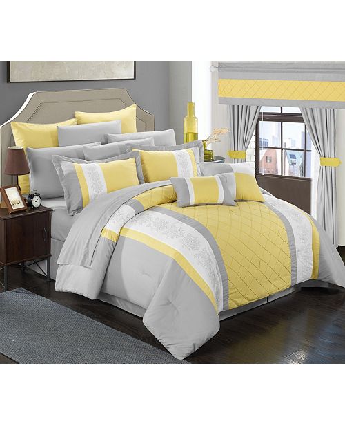 Chic Home Danielle 24 Pc King Comforter Set Reviews Bed In A Bag Bed Bath Macy S