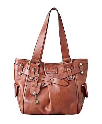 Fossil Adrina Leather Shopper - Handbags & Accessories - Macy's