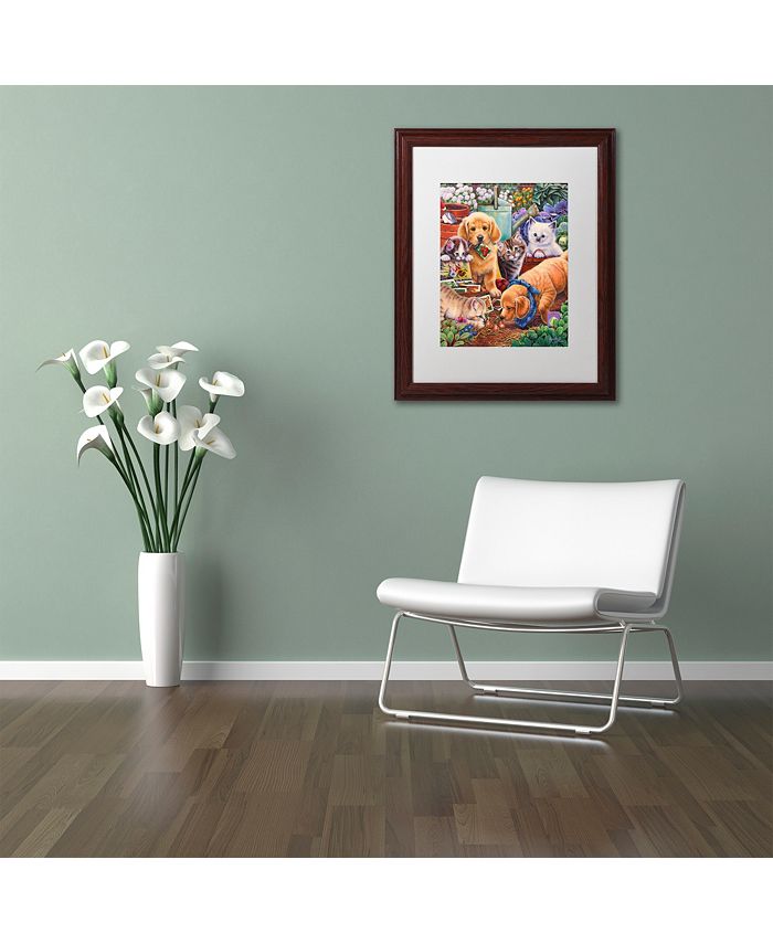 Trademark Global Jenny Newland Helpful Garden Paws Matted Framed Art 16 X 20 Reviews Wall Art Macy S