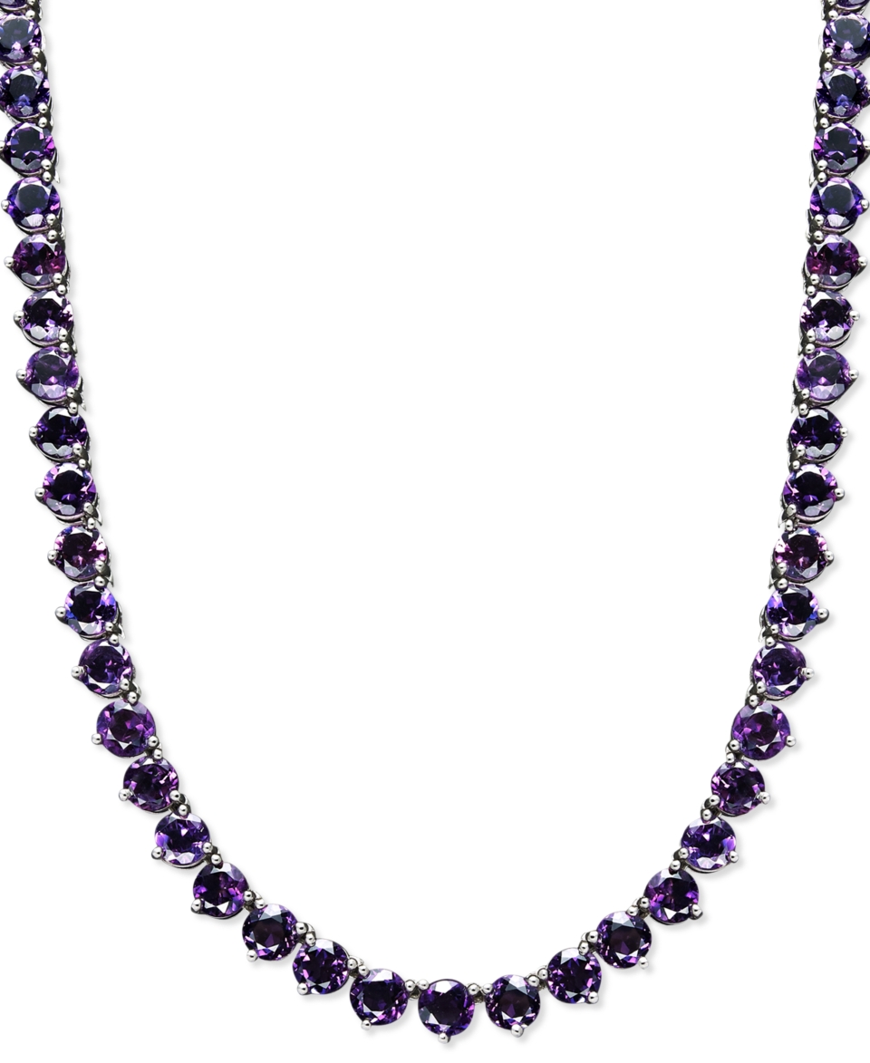 Sterling Silver Necklace, Amethyst Necklace (30 ct. t.w.)   Necklaces