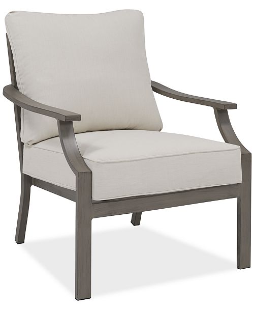 Furniture Closeout Rialto Outdoor Aluminum Lounge Chair Created For Macy S Reviews Furniture Macy S