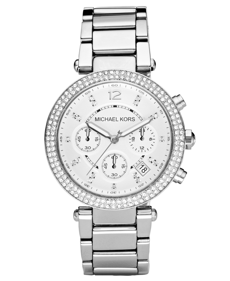 Michael Kors Watch, Womens Chronograph Stainless Steel Bracelet 39mm 