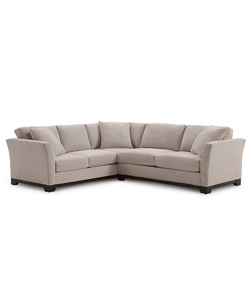 Furniture Elliot Ii 108 Fabric 2 Pc Apartment Sectional Sofa Created For Macy S Reviews Furniture Macy S