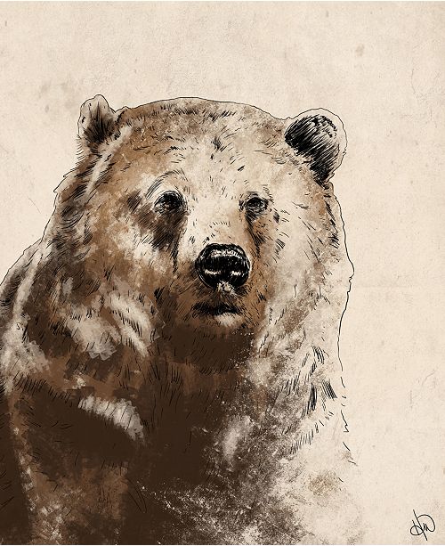 Creative Gallery Rustic Bear Drawing 24 X 36 Canvas Wall Art Print Reviews Wall Art Macy S