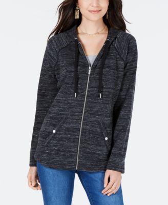 petite zip hoodie