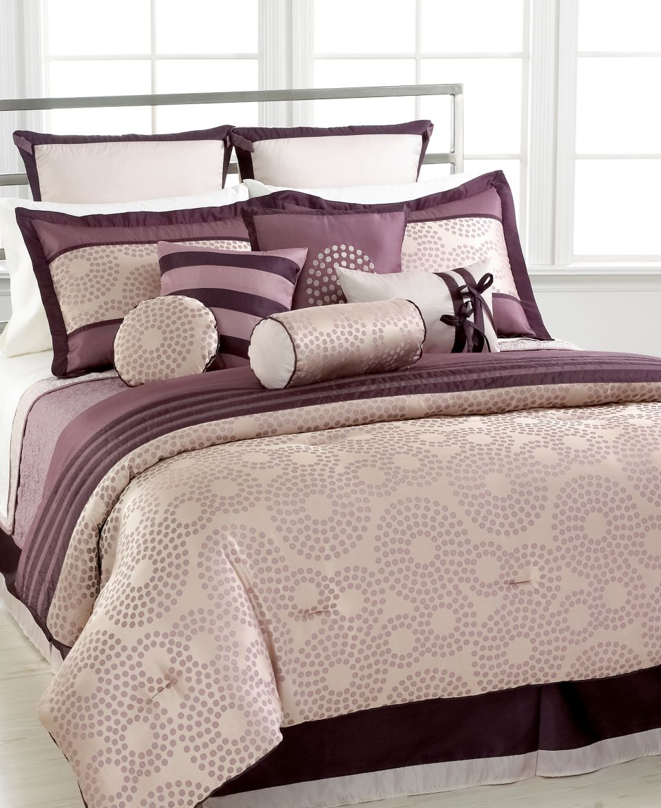 Polka Dot 12 Piece Queen Comforter Set