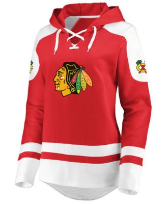 blackhawks lace up hoodie