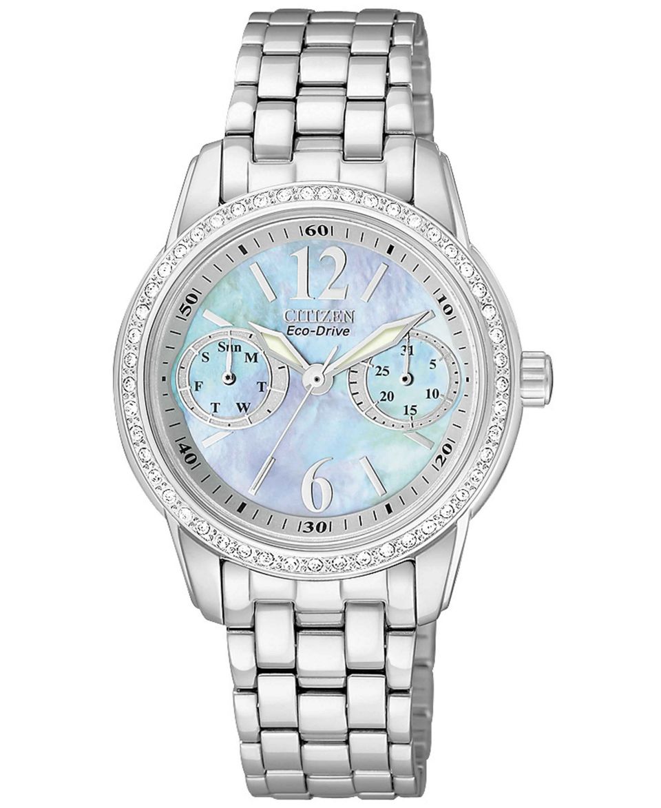 Citizen Watch, Womens Eco Drive Stainless Steel Bracelet 30mm FD1030