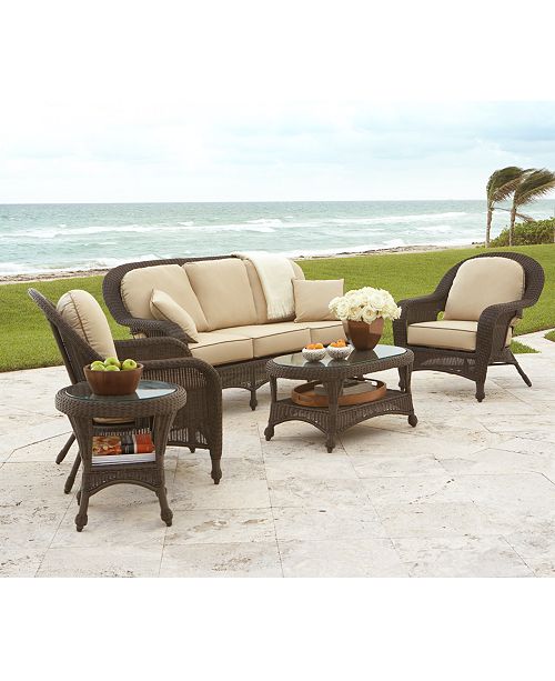 Furniture Monterey Outdoor Seating Collection With Sunbrella Cushions Created For Macy S Reviews Furniture Macy S