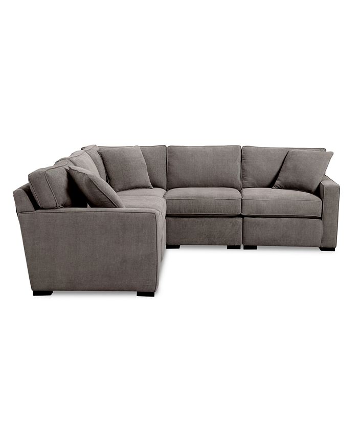 Furniture Radley Fabric 5Pc. Sectional Sofa with Corner Piece, Created