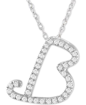 Macy's Diamond Initial Pendant Necklace 