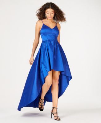 macy's blue high low dress