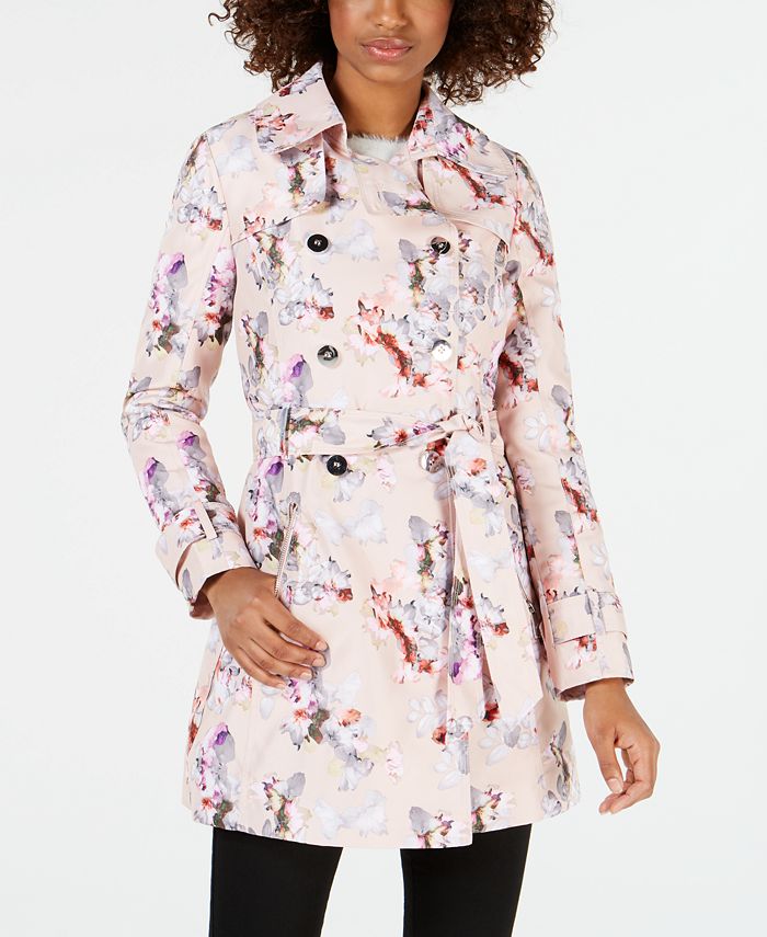 Floral Pattern Women's Trench Coat Buy Women S Trench Coat Turn Down