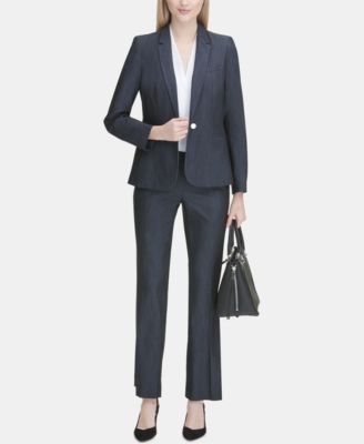 calvin klein denim suit