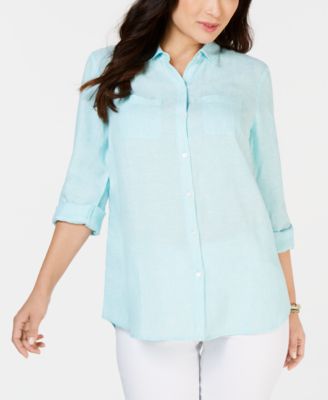 macys charter club linen tops