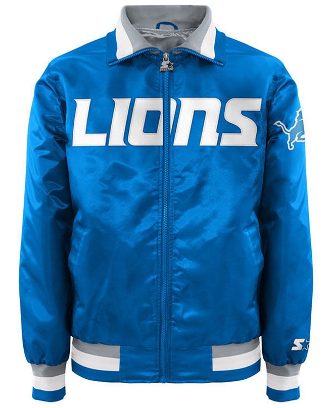 G-III Sports Men's Detroit Lions Starter Captain II Satin Jacket