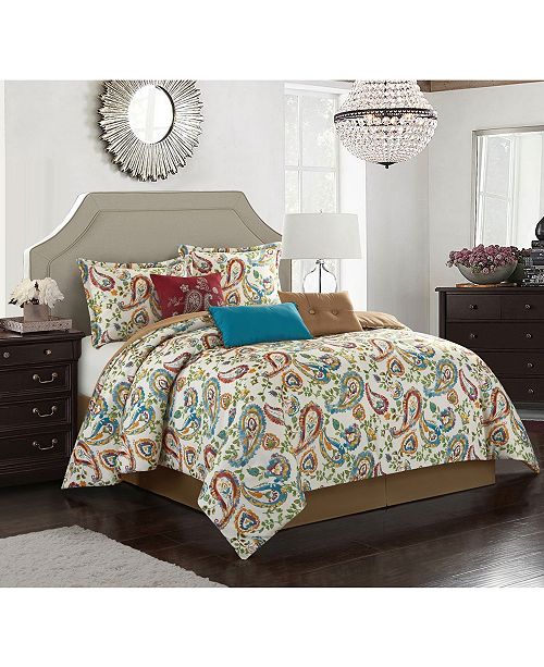 Nanshing Autumn Paisley 7 Piece King Comforter Set Reviews Home Macy S