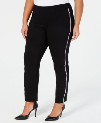plus size straight leg trousers