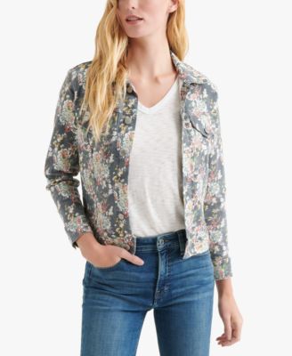 printed denim jacket womens