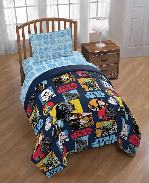 Star Wars Galactic Grid Twin Comforter Reviews Comforters Fashion Bed Bath Macy S