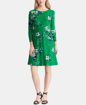 ralph lauren green floral dress