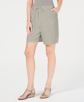 karen scott elastic waist shorts