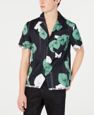mens slim fit hawaiian shirt