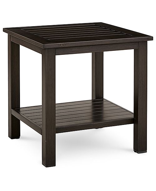 Furniture Camden Wicker Outdoor End Table Created For Macy S Reviews Furniture Macy S