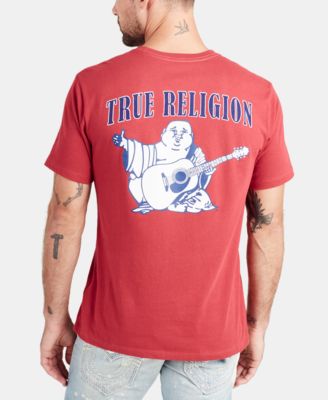 red and blue true religion shirt