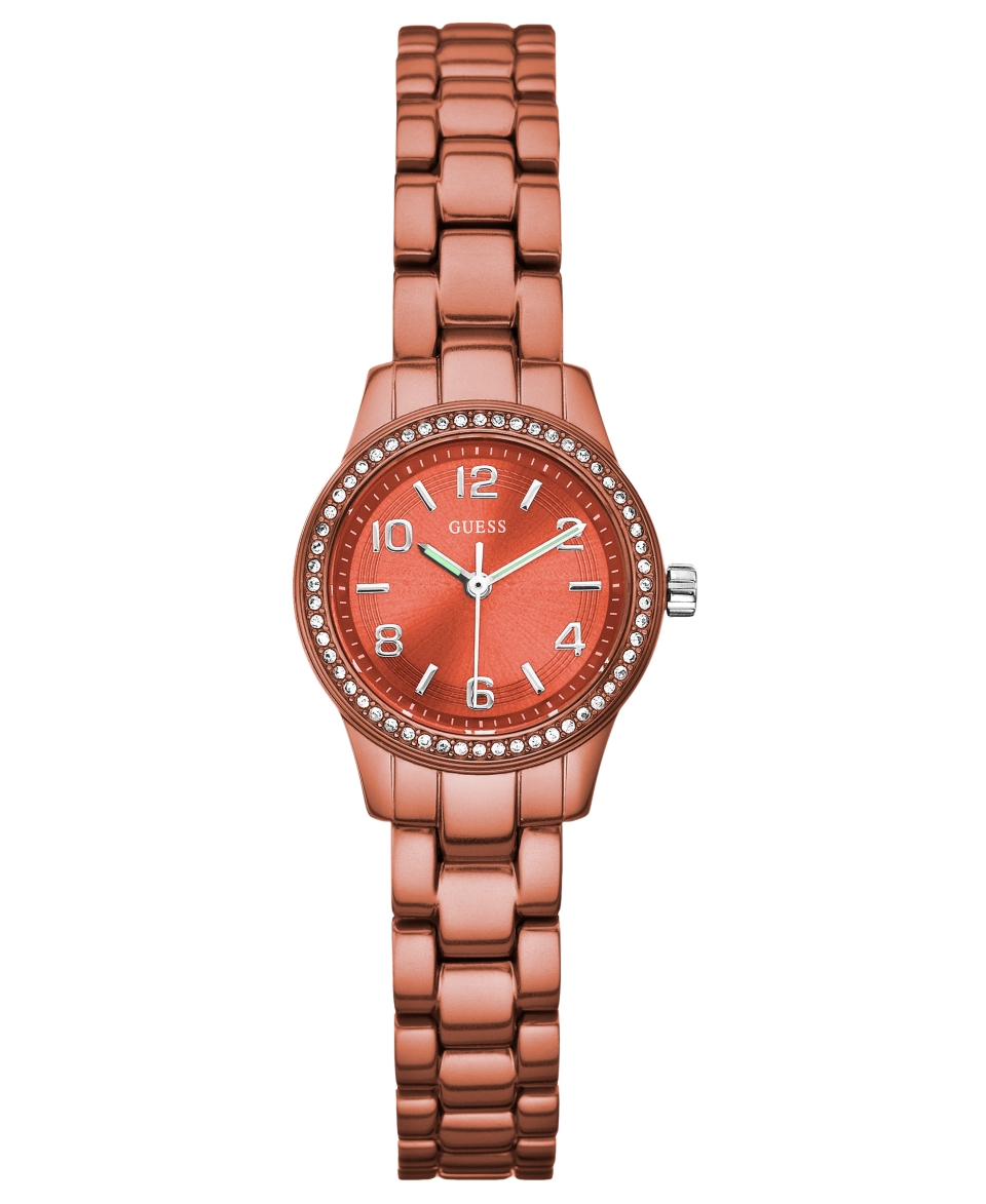 GUESS Watch, Womens Color Pop Coral Aluminum Bracelet 26mm U90039L4