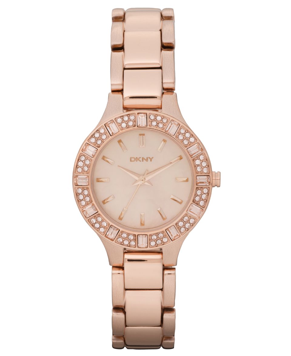 DKNY Watch, Womens Rose Gold Ion Plated Stainless Steel Mesh Bracelet