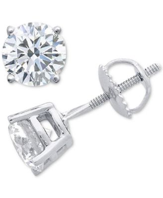 Серьги-гвоздики Macy's с бриллиантами 1/6 кт, золотые