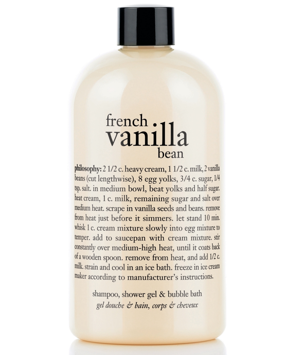 vanilla bean ice cream 3 in 1 shampoo, shower gel & bubble bath, 16 oz
