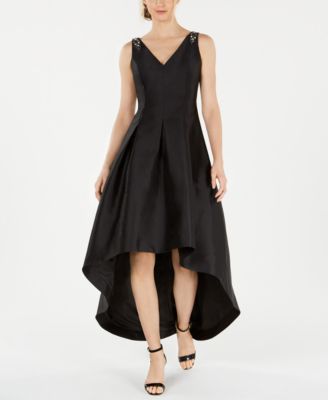 calvin klein high low black dress