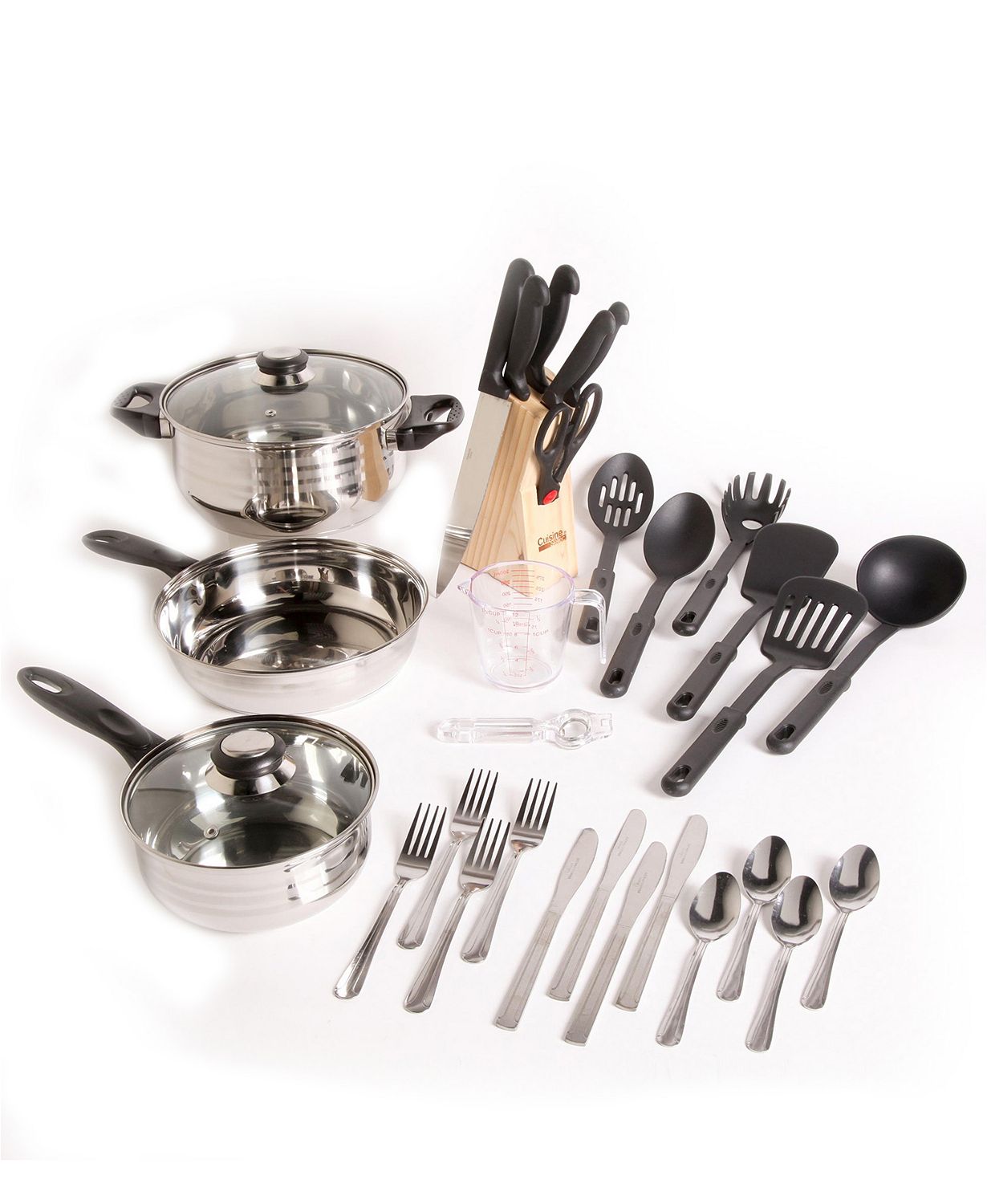 (48% OFF Deal) Lybra 32 Piece Cookware Combo Set $46.99