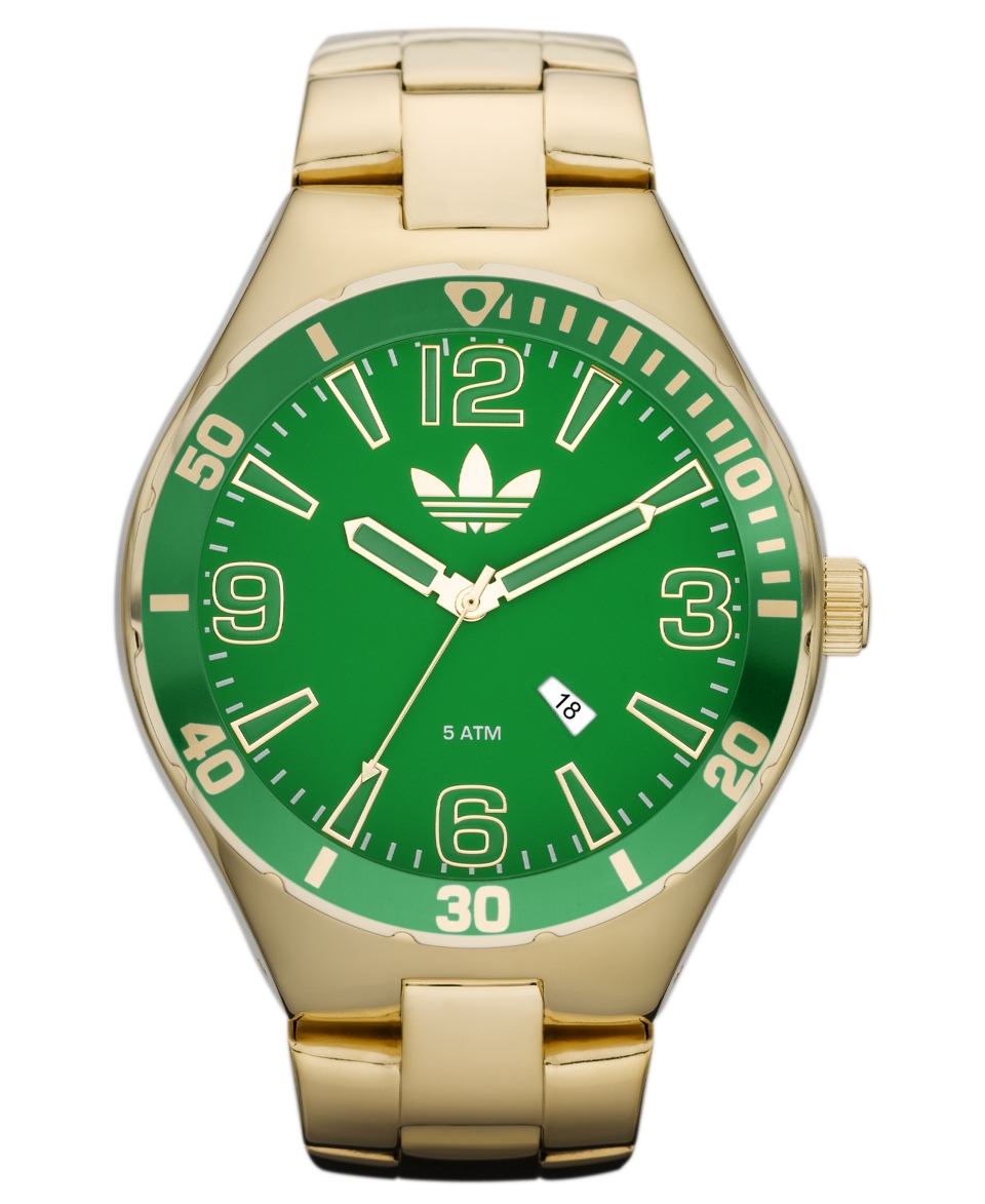 adidas Watch, Gold Ion Plated Stainless Steel Bracelet 50mm ADH2683