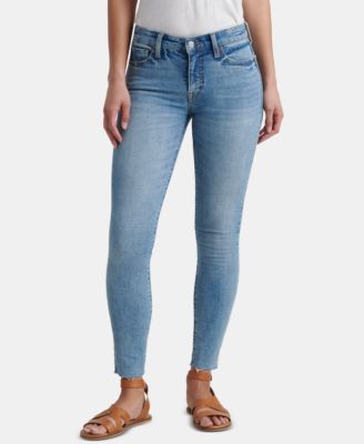 Lucky Brand Frayed-Hem Skinny Jeans 