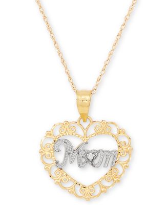 mom necklace gold