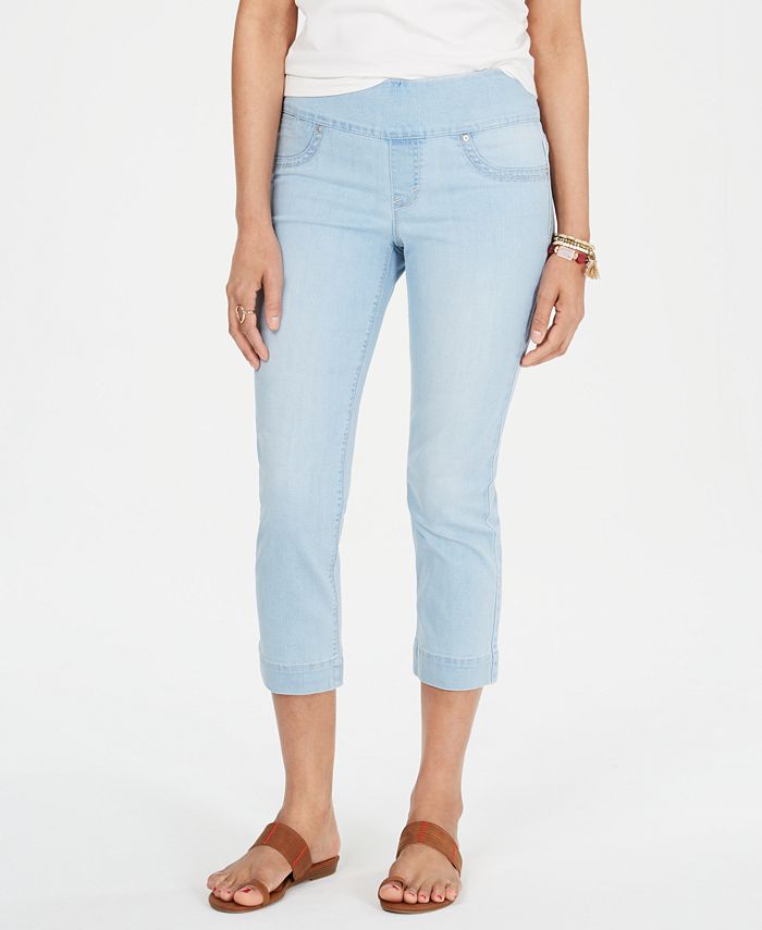 womens pull on capri jeans