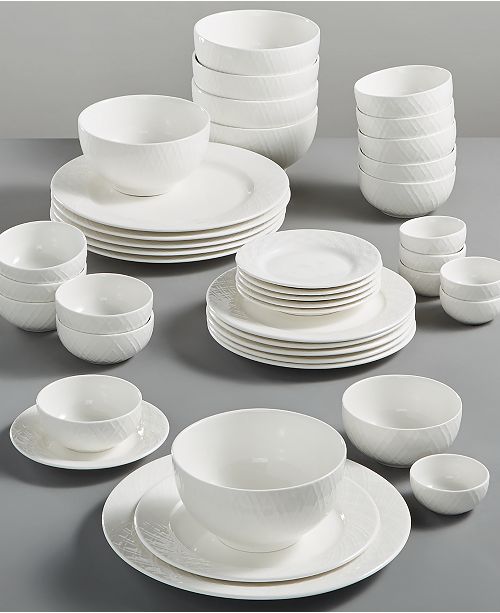 Gibson White Elements Lexington 42 Pc Dinnerware Set Service For 6 Created For Macy S Reviews Home Macy S