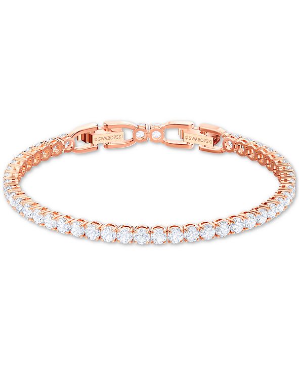 Swarovski Rose GoldTone Crystal Tennis Bracelet & Reviews Bracelets