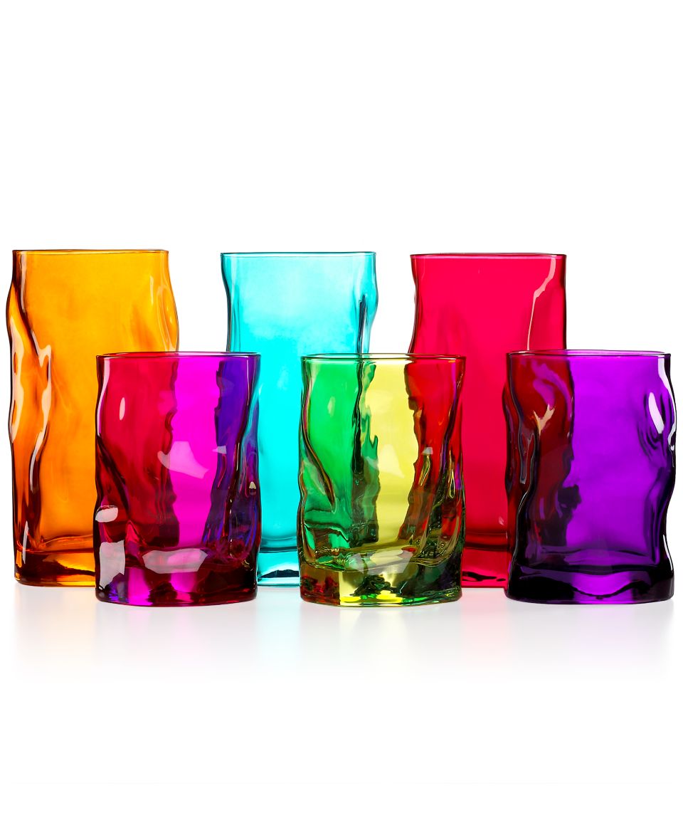 Bormioli Rocco Glassware, Sorgente Fuchsia Sets of 6 Collection