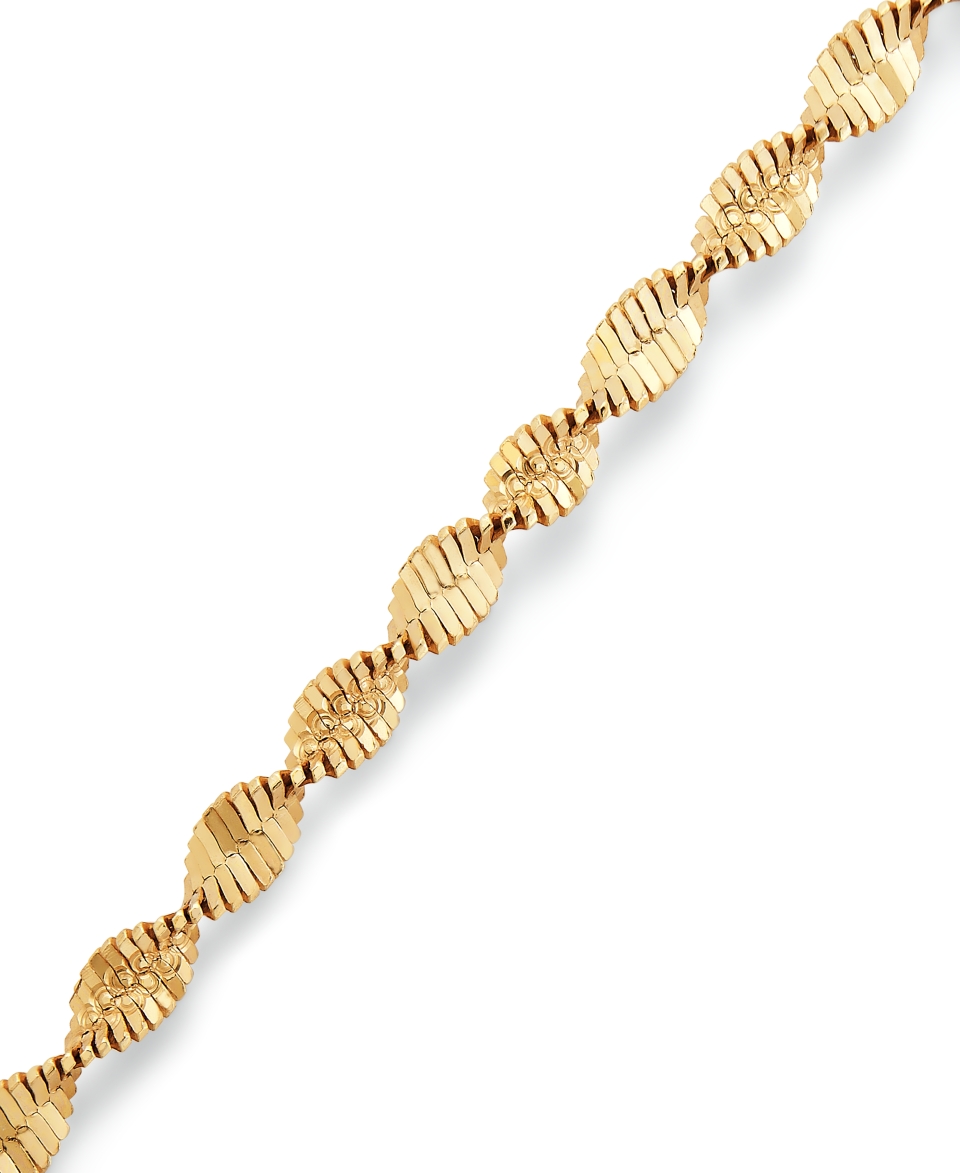 Giani Bernini 24k Gold Over Sterling Silver Bracelet, Twist Chain