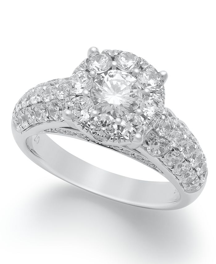 Macy S Diamond Engagement Ring In 14k White Rose Or Yellow Gold 2 Ct T W Reviews Rings Jewelry Watches Macy S