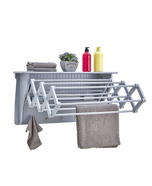 Danya B Wall Mounted Retractable Accordion Drying Rack Reviews Macy S