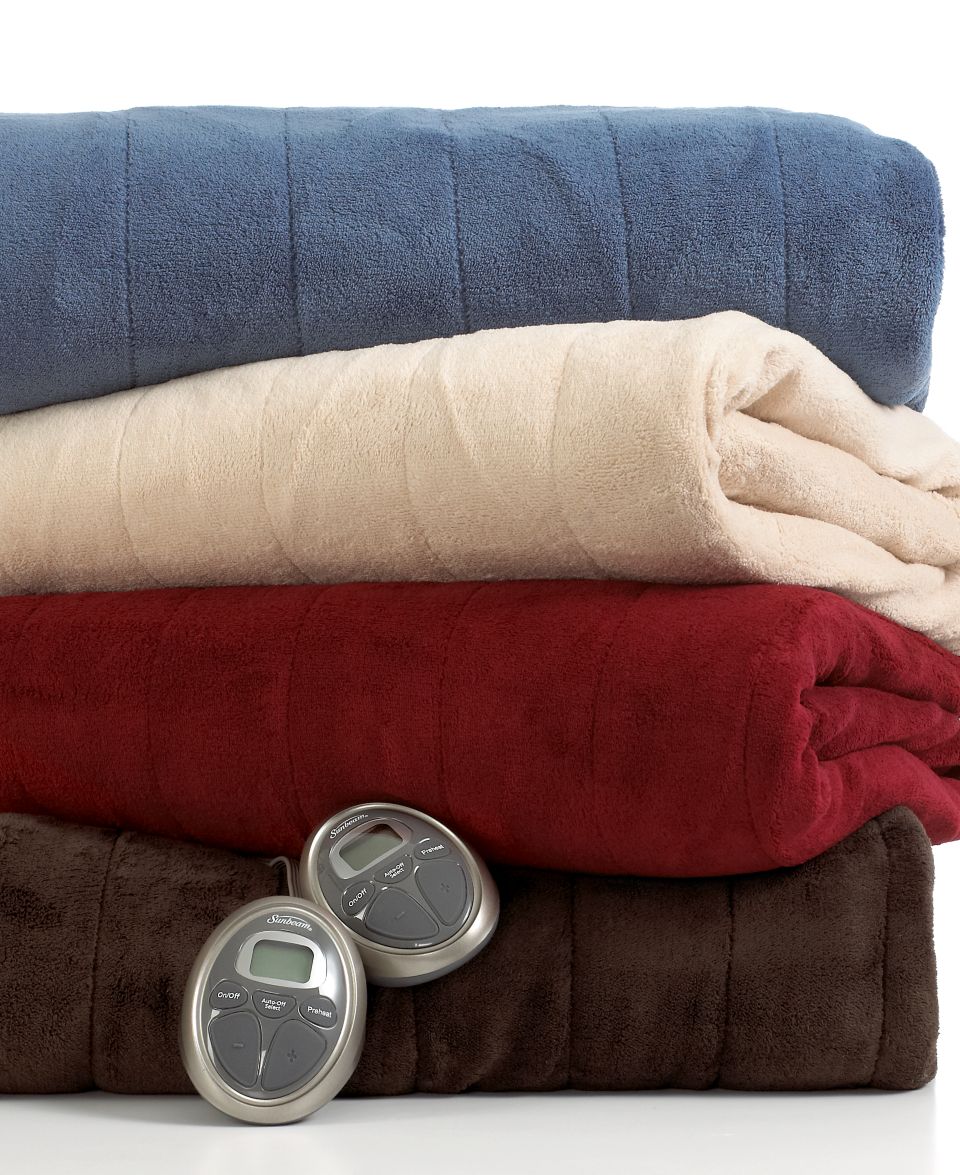 Slumber Rest Blankets, Microvelvet Heated Blankets   Blankets & Throws