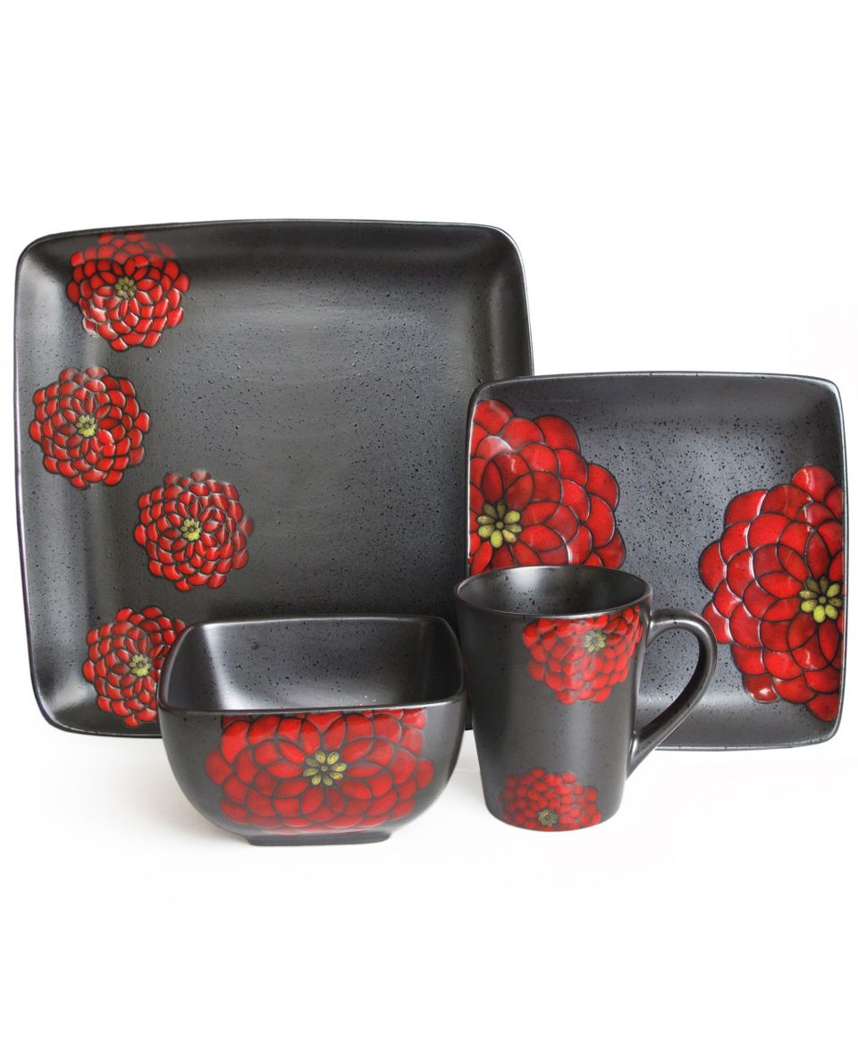 American Atelier Dinnerware, Boa Red 16 Piece Set   Casual Dinnerware