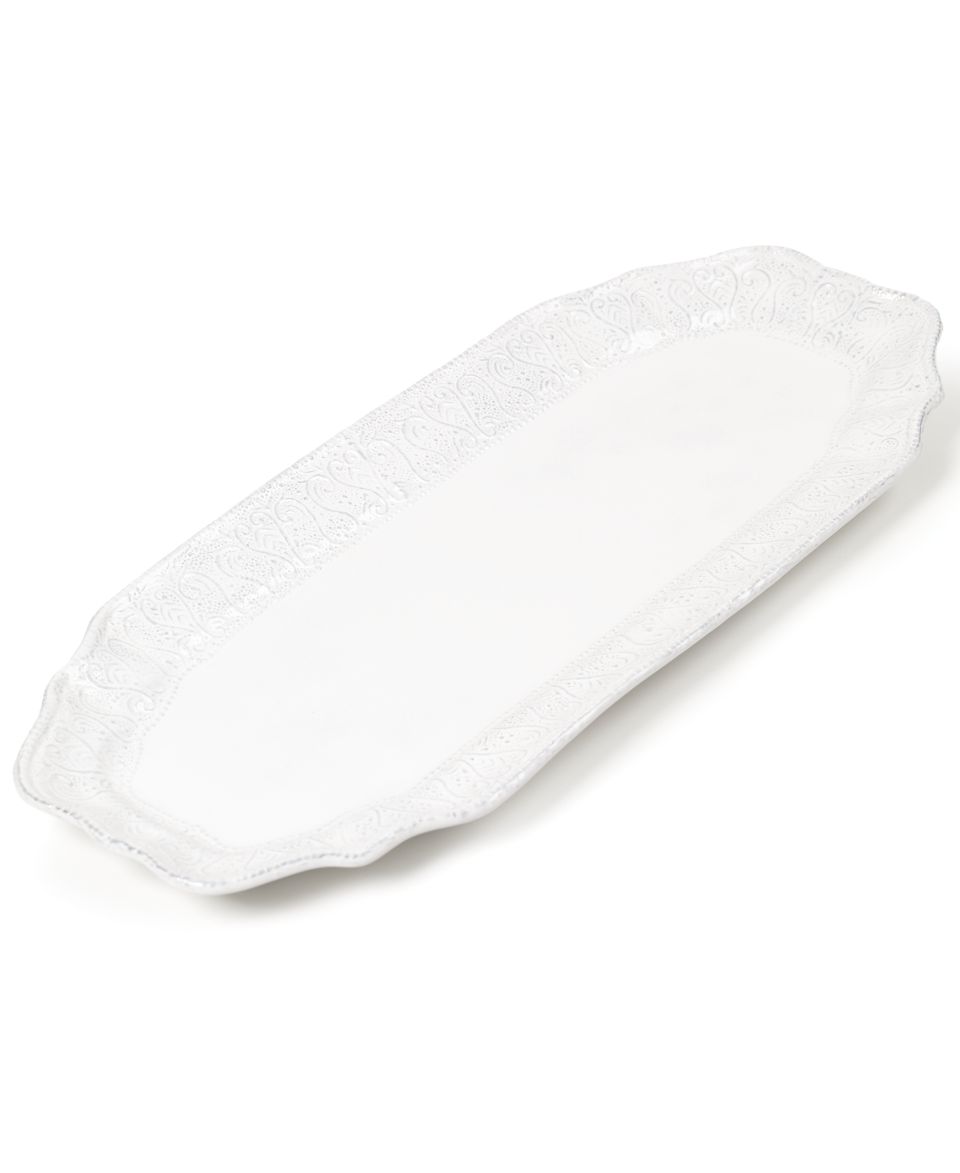 Maison Versailles Serveware, Blanc Rectangular Handled Platter