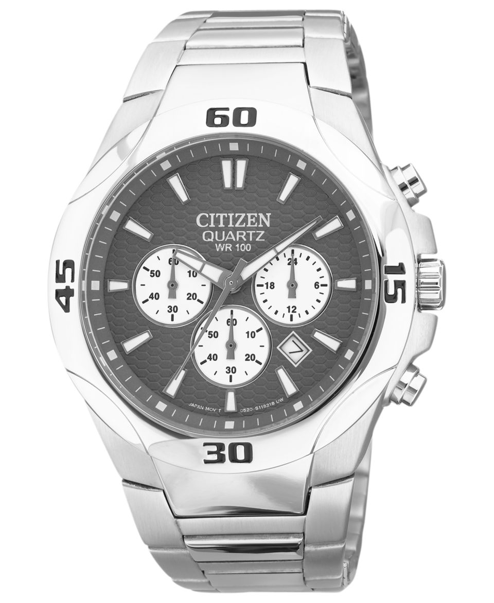 Citizen Watch, Mens Chronograph Quartz Stainless Steel Bracelet 42mm