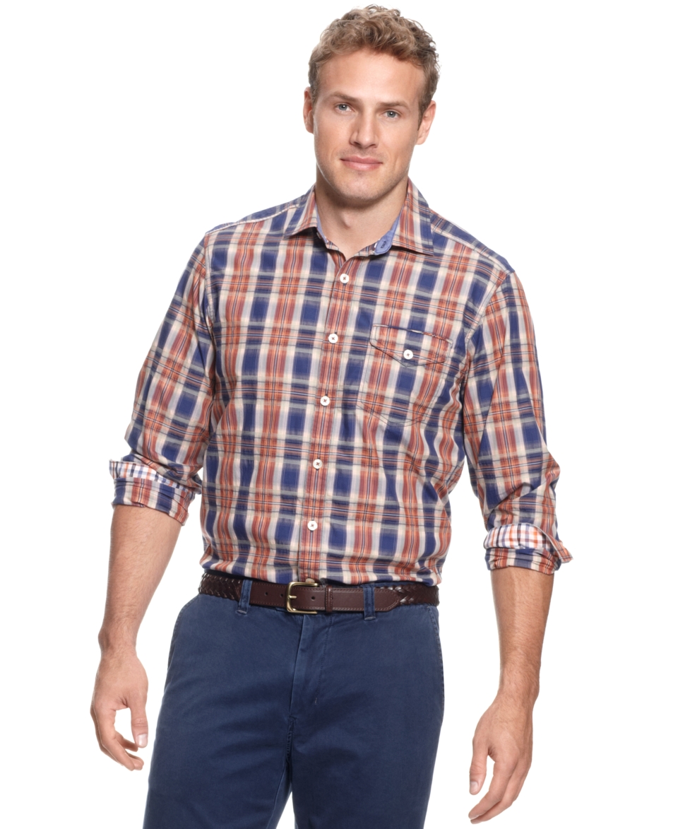 Tommy Bahama Big and Tall Shirt, Pho Real Plaid Shirt   Mens